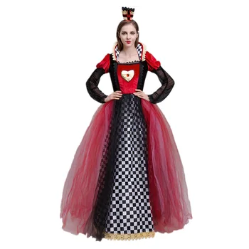 Кралицата На Сърцата Червената Кралица Cosplay Костюм Облечи Хелоуин Костюми Кралят Костюм