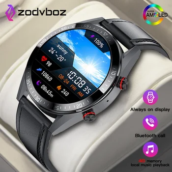 AMOLED Смарт часовници за Мъже Винаги На Дисплея Време Bluetooth Часовници За Разговори 4G Памет Локално Възпроизвеждане на Музика Водоустойчив Умен Часовник 2022