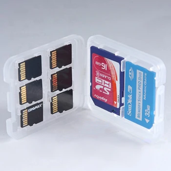 1бр Прозрачен Протектор Притежателя Micro Box За SD SDHC TF MS Карти Памет, Калъф За Съхранение на Пластмасови Кутии