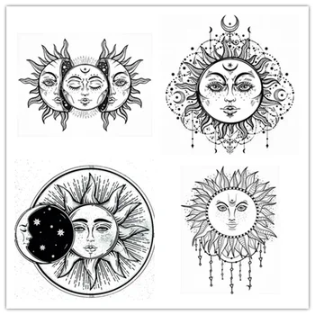 2021 Нов Прием на Слънцето Слънцето е Звезда Бог на Луната Албум Прозрачни Марка Великденски Занаяти Картичка за Коледа, Хелоуин, БЕЗ Метални Режещи Удари