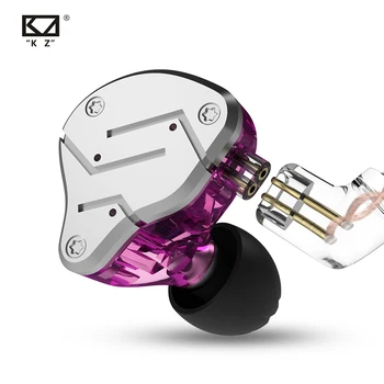 KZ ZSN Метални Слушалки Хибридна технология 1BA + 1DD HI-Fi Бас ушите Монитор Спортни Слушалки Слушалките с Шумопотискане