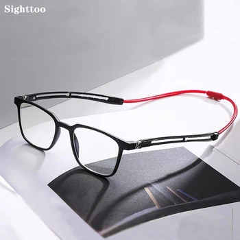 Sighttoo Висококачествени TR90 Магнитни Усвояване Окачени Очила За Четене На Врата За Мъже В Квадратни Рамки, Преносими Магнитни Квадратни Gafas Lady