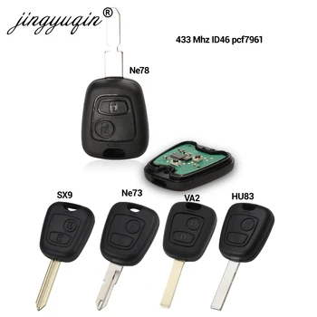 jingyuqin 5 бр. 434 Mhz ID46 2 бутона на Дистанционното на ключа на Автомобила За Peugeot 207 307 407 206 306 406 За Citroen Saxo Xsara Picasso, Berlingo C3