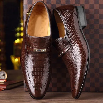 Луксозен мъжки социална обувки, бизнес офис всеки ден лоферы, Оригиналната Удобни обувки без обков с квадратни пръсти, Zapatos Hombre Vestir