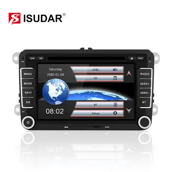 Isudar Автомобилен Мултимедиен плейър 2 Din DVD За VW/Volkswagen/Golf/Polo/Tiguan/Passat/b7/b6/SEAT/leon/Skoda/Octavia Радио GPS-DAB