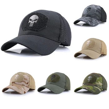 Flyearth камуфляжная шапка за мъже тактическа военна мрежа бейзболни шапки, риболов, лов, туризъм шофьора шапки скелета шапка