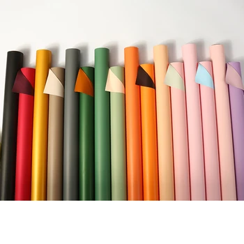 10 Метра Корейската Водоустойчива Опаковъчна Хартия За Цветя, в два цвята на Ролка Хартия За Украса на Букет Цветар