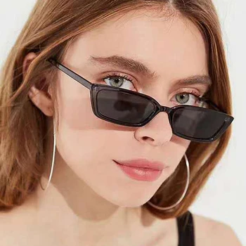 Малки Размери Квадратни Слънчеви Очила Дамски Маркови Дизайнерски Модерни Ретро Дамски Слънчеви Очила Дамски Черен Oculos De Sol Feminino UV400