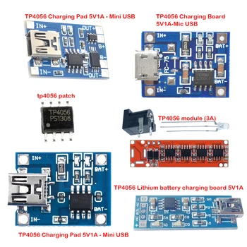 Модул зарядно устройство за литиево-йонна батерия 1A 5-6 4.2 TC4056 TC4056A Micro Mic USB горивна такса TP4056 SMD модул за зареждане
