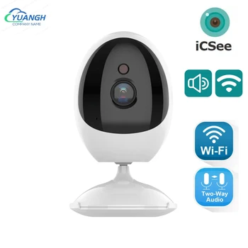 iCSee 1080P МИНИ WIFI Камера Умен Дом за Видеонаблюдение Вътрешна Безжична Камера за Защита на Сигурността на Двупосочна Аудио