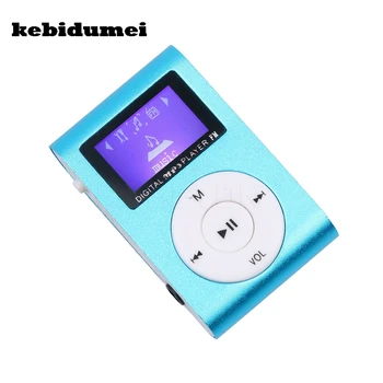 Преносим MP3 плейър с Клипс kebidumei с конектор Micro TF/SD със слушалки и USB кабел, Метален екран LCD, Преносими Музикални MP3 плейъри