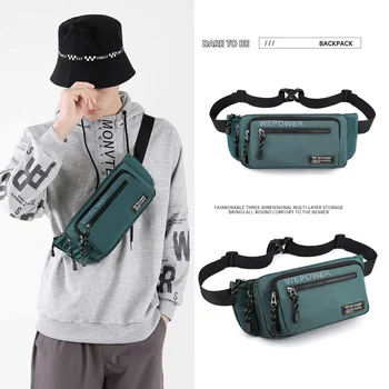 Маркови Дизайнерски Мъжки Скута чанти, Висококачествен Найлон Нагрудная чанта 2022, Нова Мода Водоустойчив Однотонная Чанта През Рамо, Мъжки В наличност