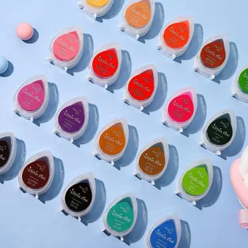 24 цветове Капки вода Блясък на Роса Пигментни Мастила Подложка За DIY scrapbooking Фотоалбум Украса