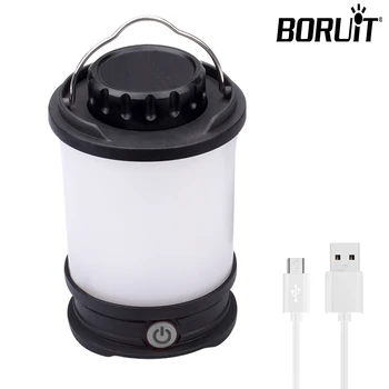BORUiT 2835 Led 4-Защитен Лампа за Палатка с Кука USB Акумулаторна батерия за Преносим Лампа за Къмпинг Открит Водоустойчив Авариен Лампа