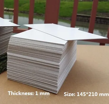 Размер A5 ПДЧ с дебелина 1 мм в картонена карта на бял лист ПДЧ за хартиената основа 5/10/20 - изберете броя